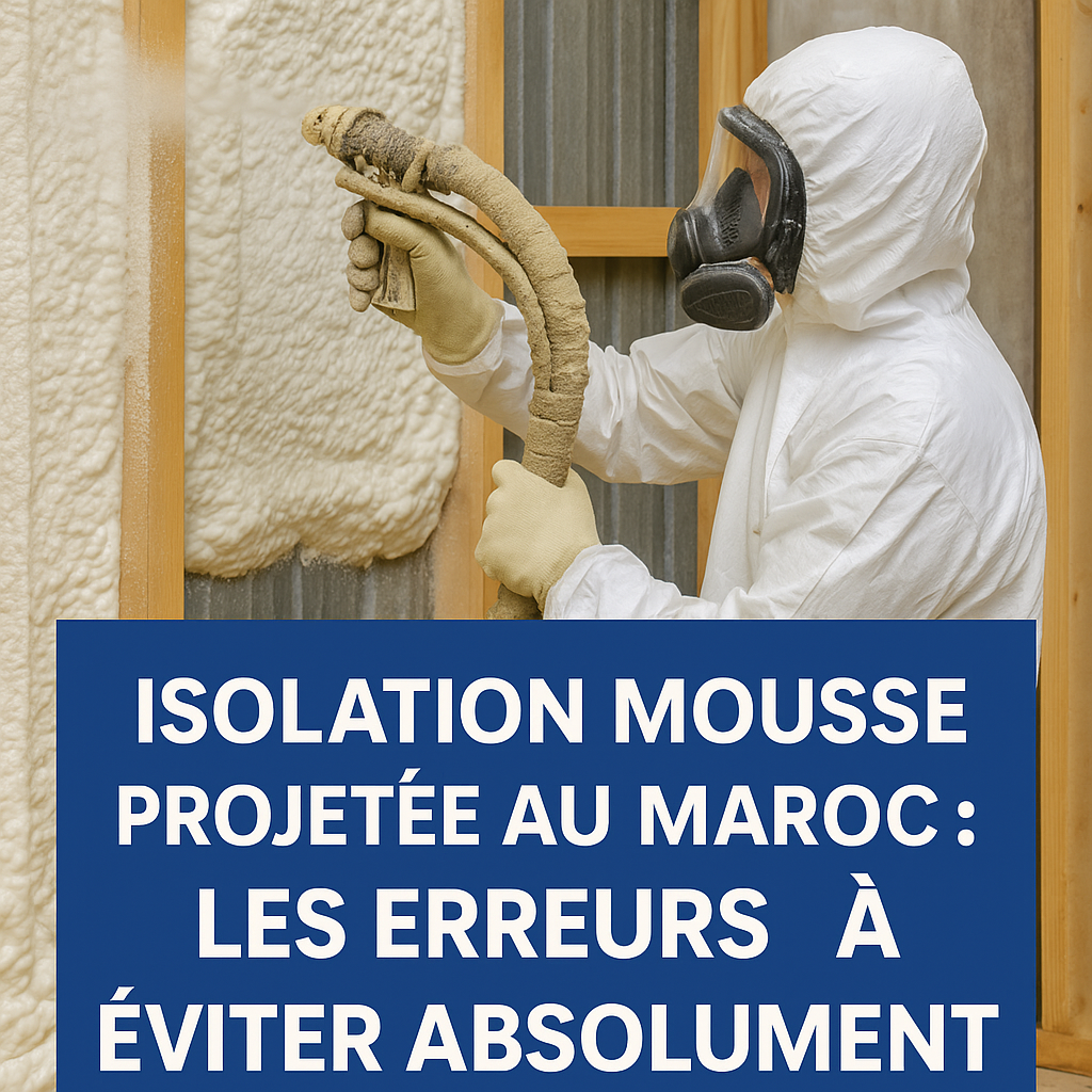 Illustration of Isolation mousse projetée au Maroc : Les erreurs à éviter absolument