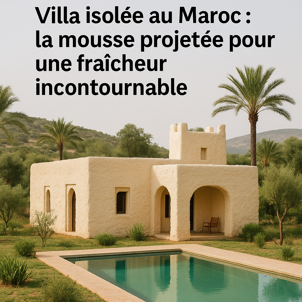 Illustration of Villa isolée au Maroc : la mousse projetée pour une fraîcheur incontournable