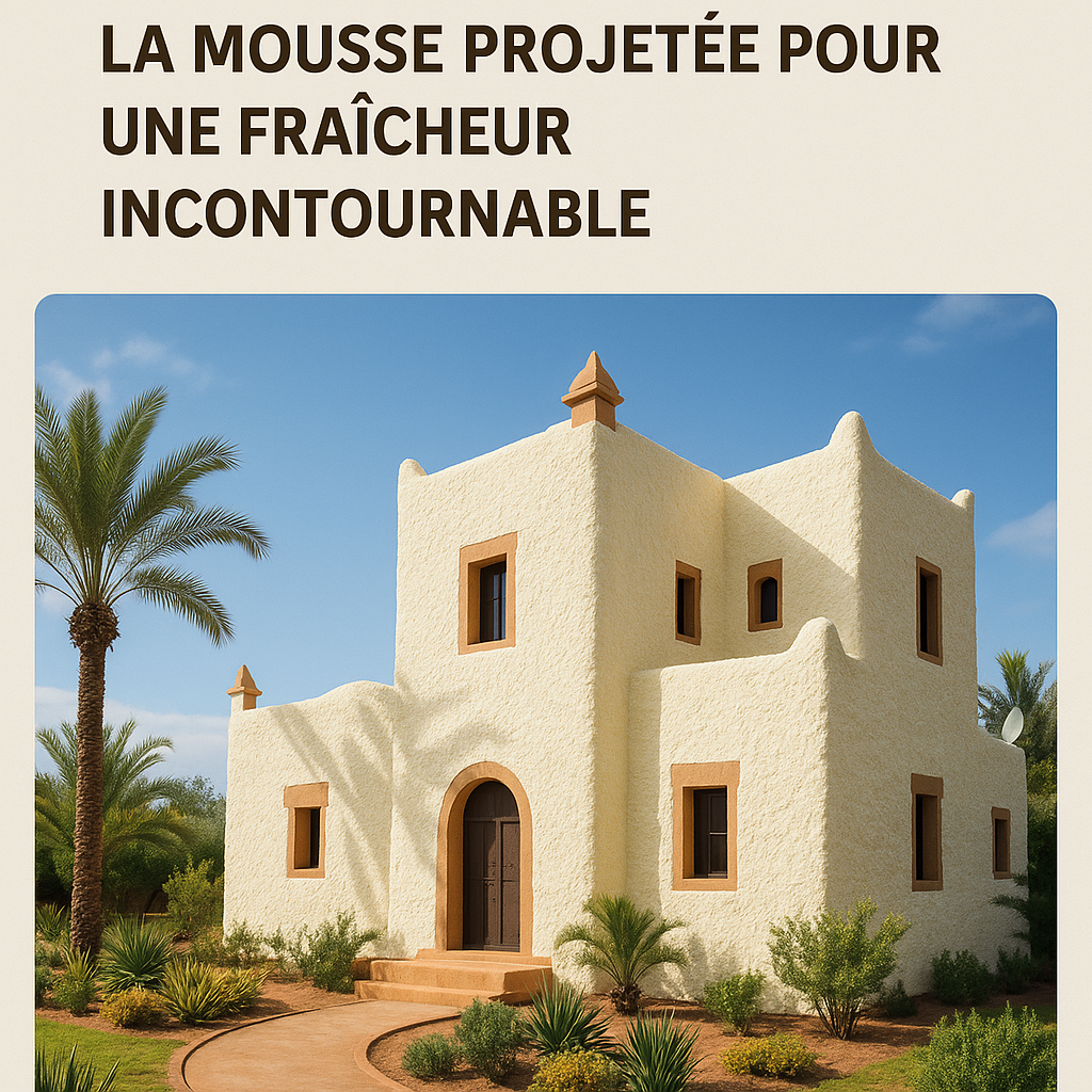 Illustration of Villa isolée au Maroc : la mousse projetée pour une fraîcheur incontournable